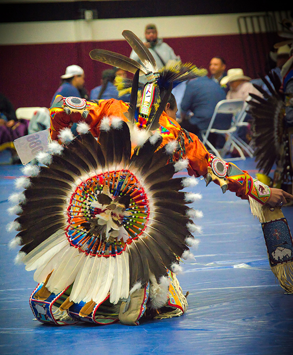 Dancer in traditional regalia at Grand Mesa Pow-Wow