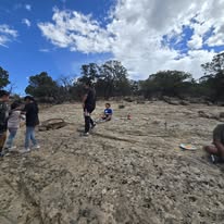 Exploring rocky landscape at Ladder Canyon Ranch
