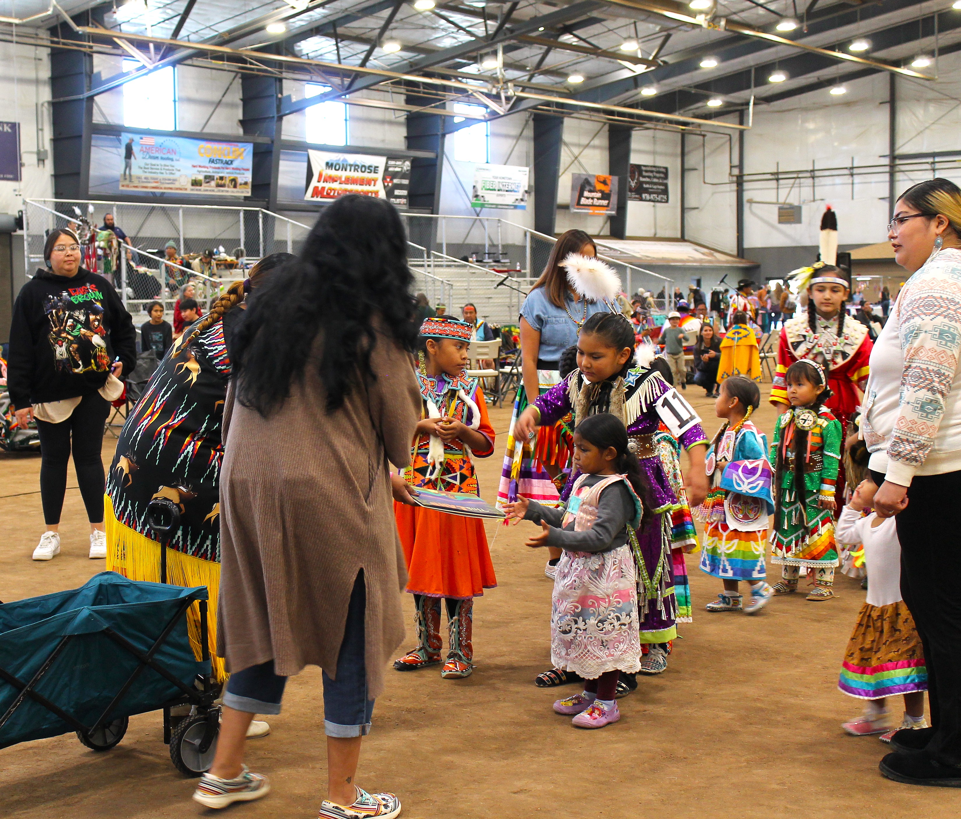 Children in traditional regalia